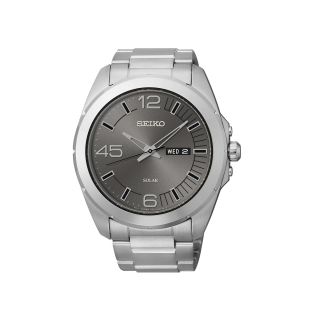 Seiko Millennial Mens Silver Tone Gray Bracelet Watch