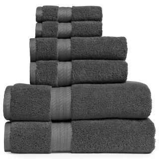 Royal Velvet Egyptian Cotton Solid 6 pc. Bath Towel Set, Gray