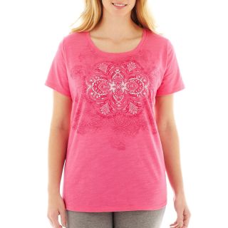 Made For Life Graphic Tee   Plus, Carmine Rose, Womens