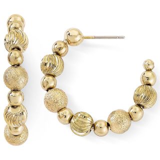 MONET JEWELRY Monet Gold Tone Ball Hoop Earrings