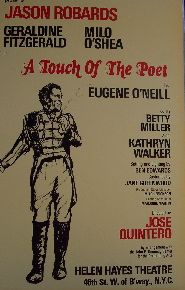 A Touch of the Poet (Original Broadway Theatre Window Card)