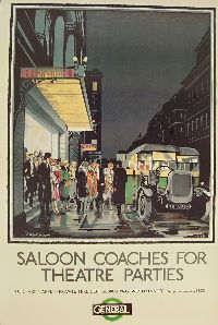 Saloon Coaches for Theatre Patrons   Rare Reprint of Original