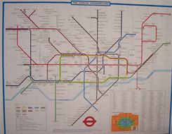 LONDON UNDERGROUND MAP (ORIGINAL STATION MAP   NOT A REPRINT) Poster