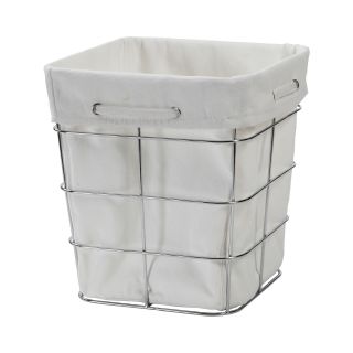 Creative Bath Aspen Wastebasket, Chrome/natural