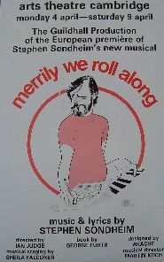 Merrily We Roll Along (Original London Theatre Window Card)