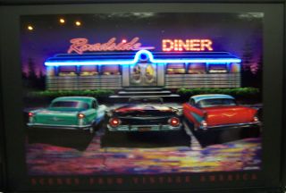 Roadside Diner Neon/LED Poster
