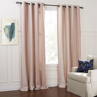(One Pair) Country Fresh Style Pink Stripe Eco friendly Curtain