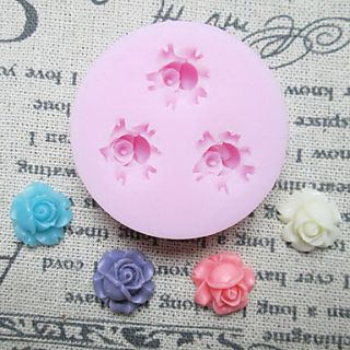 Three Holes Small Rose Silicone Mold Fondant Molds Sugar Craft Tools Resin flowers Mould Molds For Cakes