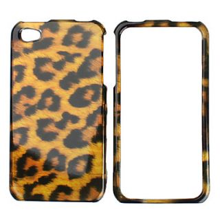 Leopard Skin Pattern Bumper and Case and Stand for iPhone 4 and 4S (Yellow)