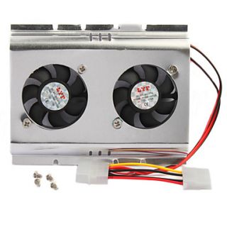 Dual Fans Hard Drive Cooling Attachment