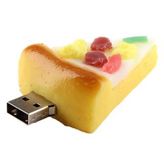 8GB Pizza Shaped USB 2.0 Flash Drive (Yellow)