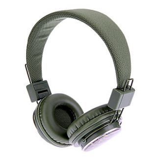 MRH 8809 Stereo Collapsible On Ear Headphone with TF/FM Function(Green Stripe)