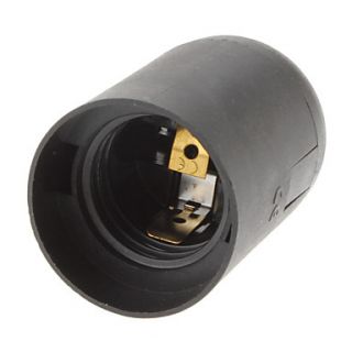 E27 Base Bulb Socket Lamp Holder (Black)