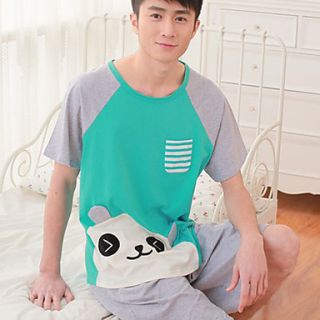 Mens Stitching Panda Pajama