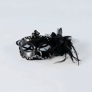 Silk Wedding/Party Masks With Feather