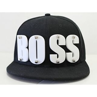 Unisex Crystal Acrylic Alphabet Hip hop Hat