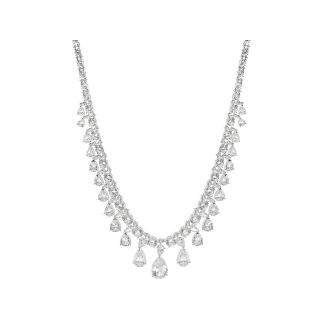 CZ by Kenneth Jay Lane Cubic Zirconia Vintage Drama Necklace, Womens