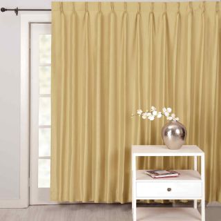 Supreme Palace Antique Satin Pinch Pleat Lined Patio Panel, Gold