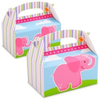 Pink Elephants Empty Favor Boxes