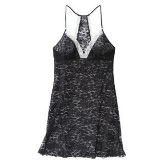 Gilligan & OMalley Womens Lace Chemise   Black S
