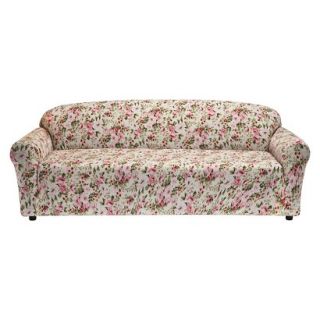 Jersey Sofa Slipcover   Floral Pink