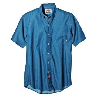 Dickies Mens Relaxed Fit Denim Work Shirt   Stone Washed Blue XXXL