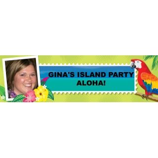 Tropical Luau Personalized Photo Banner