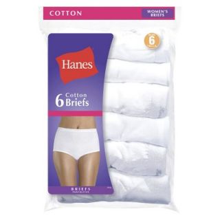 Hanes Womens 6 Pack Brief PP40WH   White 6