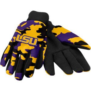 LSU Tigers Forever Collectibles Team Camo Utility Gloves