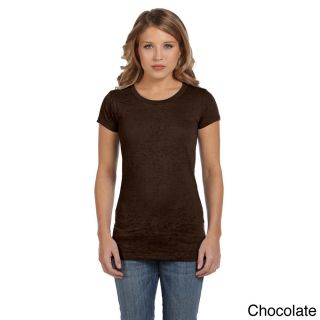 Bella Bella Womens Bernadette Burnout Crew Neck T shirt Brown Size XXL (18)