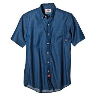 Dickies Mens Relaxed Fit Denim Work Shirt   Indigo Blue XL Tall