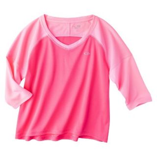 C9 by Champion Girls Long Sleeve Cropped Dance Top   Pink Bloom XL