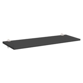 Wall Shelf Black Sumo Shelf With Stainless Steel Ara Supports   45W x 16D