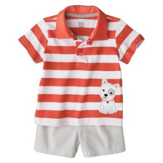 Just One YouMade by Carters Newborn Infant Boys 2 Piece Set   Orange/Gray 3 M