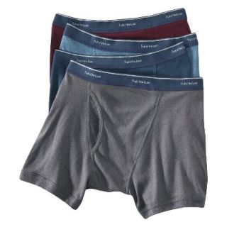 Fruit of the Loom Mens Low Rise Boxer Briefs 4 Pack   Assorted Colors L