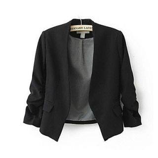 Womens Candy Color Slim Short Casual Suit Jacket Blazer