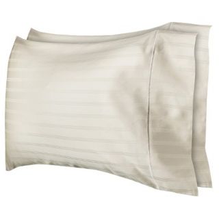 Fieldcrest Luxury 500 Thread Count Stripe Pillowcase Set   Sea Salt (King)