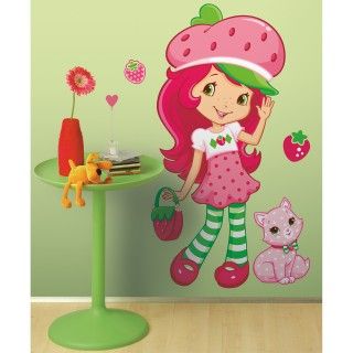 Strawberry Shortcake Peel Stick Scratch Sniff Giant Wall Decal
