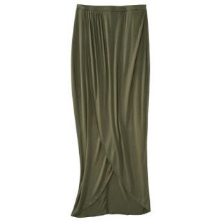 Mossimo Womens Wrap Front Maxi Skirt   Paris Green XS
