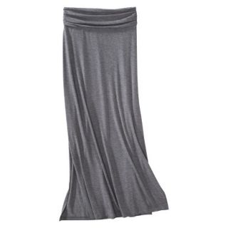 Merona Petites Ruched Waist Knit Maxi Skirt   Gray XLP