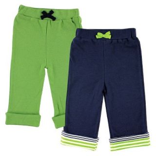 Yoga Sprout Newborn Boys 2 Pack Yoga Pants   Navy/Green 0 3 M