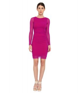 Jean Paul Gaultier Solid L/S Tulle Short Dress Womens Swimwear (Pink)