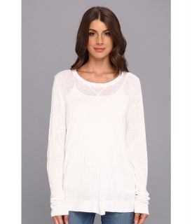 Calvin Klein Pullover Viscose Blend w/ Linen Sweater Womens Sweater (White)