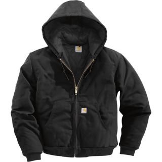 Carhartt Duck Active Jacket   Quilt Lined, Black, 5XL, Big Style, Model J140