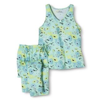 Of The Moment Womens Pajama Set   Blue Floral XL