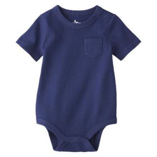 Circo Newborn Boys Solid Front Pocket Bodysuit   Blue 3 6 M
