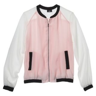 Mossimo Womens Woven Bomber Jacket   Pink L