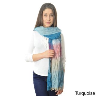 La77 Multicolored Frayed Scarf