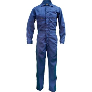 Key Flame Resistant Contractor Coverall   Navy, 52 Short, Model 984.41