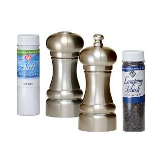 William Bounds 4 Salt and Pepper Mill Set with Refills